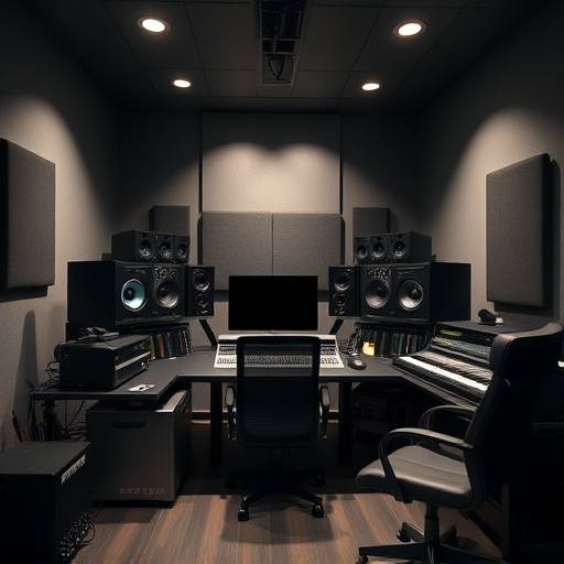 Image de la suite de mastering, équipée pour offrir un mastering audio précis et professionnel